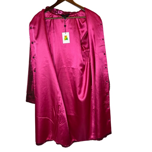Teddy Fresh Sequin Shirt Dress Pink NEW Size S/M - Picture 6 of 6